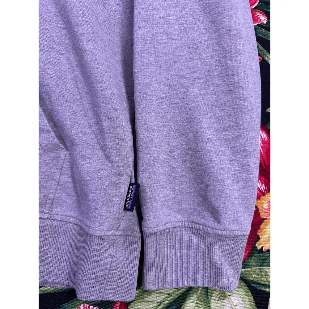 Patagonia Light Gray Hoodie IconLogo On The Chest Size Large